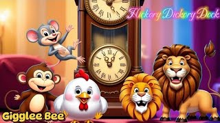 Hickory Dickory Dock 🕰️🐭 Fun Animal Adventure Song for Kids 🐒🐔🦁🐴 CoComelon Bebefinn Pinkfong [upl. by Davison]