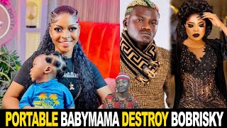 Portable Babymama Destroy Bobrisky For Laying Curses On Her Son [upl. by Namurt377]