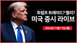 24년 11월 11일 월 TSMC 중국에 7나노 이하 칩 공급 일시 중단테슬라 목표가 400트럼프 트레이드 비트코인 84000 돌파  오선의 미국 증시 라이브 [upl. by Suellen]