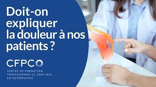 Expliquer la douleur à nos patients estil bénéfique Pain Neuroscience Education [upl. by Sinclair]