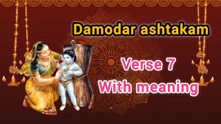 Damodar ashtakam Verse 7 with detailed meaning [upl. by Ilat800]