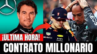 ¡CONFIRMADO CHECO PÉREZ SERÁ EL MEJOR PAGADO DE LA F1 EN MERCEDES RED BULL EN SHOCK [upl. by Phillada]