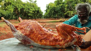 MUTTON inside KING FISH Recipe by Daddy Arumugam  Village food factory [upl. by Bowyer314]