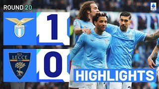 LAZIOLECCE 10  HIGHLIGHTS  Lazio clinch crucial win  Serie A 202324 [upl. by Orhtej]