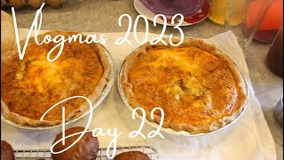 Vlogmas Day 22  Ham and Swiss Quiche [upl. by Aneleiram]