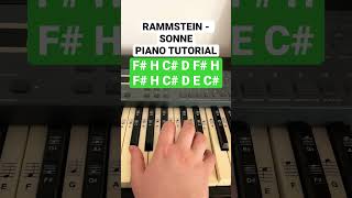 Sonne  Rammstein Piano Tutorial shorts [upl. by Viddah]