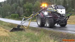 4K Valtra T234 Brush Cutting With Slagkraft SH150SC45 Crane [upl. by Hildebrandt]