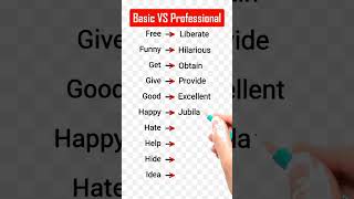 Basic vs professional English english basicenglishspeakingwordinhindi vocabulary shortsfeed [upl. by Enitselec]