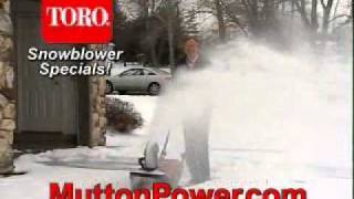 Toro Snowblower specials online at wwwmuttonpowercom [upl. by Anwahsak]