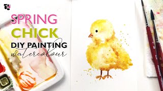 Beginner Friendly Spring Chick Watercolor Tutorial 4K [upl. by Yerocaj42]