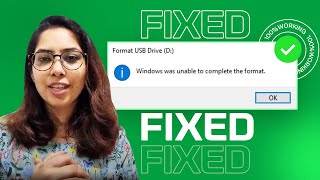 How To Fix Windows Was Unable to Complete the Format Error  100 Solved [upl. by Panaggio]