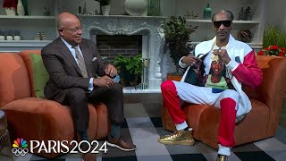 Snoop Dogg bringing gold medal energy to Team USA at the 2024 Paris Olympics  NBC Sports [upl. by Aliakam648]