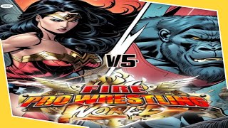 Wonder Woman vs Gorilla Grodd  Fire Pro Wrestling World Mixed 1v1 Match [upl. by Jereld]