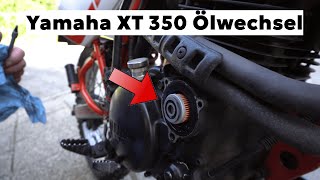 Yamaha XT 350 Motoröl und Ölfilter tauschen [upl. by Aer355]