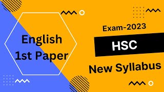 HSC English 1st paper Short Syllabus 2023 Exam 2023 এইচএসসি 2023 নতুন সিলেবাস [upl. by Ryder867]