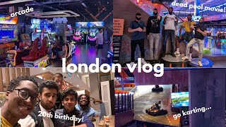 london vlog  20th birthday gokarting arcade new deadpool movie [upl. by Clancy]