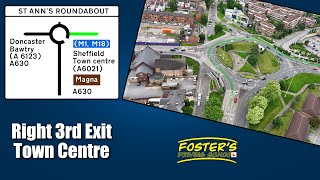 How To Do St Ann’s Roundabout  Right 3rd Exit  Coming From Parkgate  Towards Town Centre [upl. by Yelats]