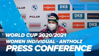 Antholz World Cup 7 Women Individual Press Conference [upl. by Lili381]