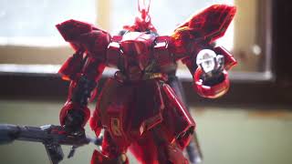 Review MG 1100 Sazabi Ver Ka Clear Ver by Daban si gemoy yg susah posa pose [upl. by Grannie]