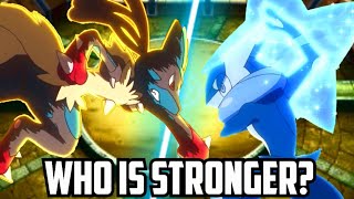 Ash Greninja VS Mega Lucario Who Is Stronger [upl. by Namrac]