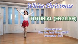 White Christmas Line Dance Kim Eun Jung ConaTUTORIALENGLISH [upl. by Neva]