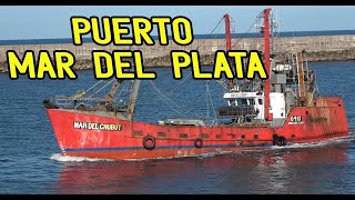 Puerto de Mar del Plata acceso de los pesqueros y sus comunicaciones de seguridad al entrar y salir [upl. by Ylekalb]