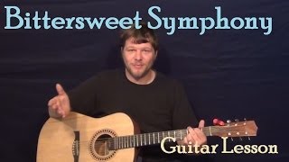 Bittersweet Symphony The Verve Easy Strum Guitar Lesson How to Play Tutorial [upl. by Canter]