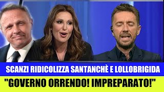 SCANZI RIDICOLIZZA LOLLOBRIGIDA E SANTACHÈ giorgiameloni governo politica salvini lollobrigida [upl. by Lubbock]