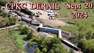 CPKC Train Derailment Greenville sub division CP175 Sept 20 2024 [upl. by Eiliak23]