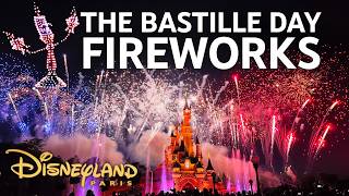 4K The Bastille Day Fireworks 2024  Guinness World Records Drones Show  Disneyland Paris [upl. by Elihu138]