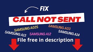 Fix Call not sent samsung a02s done [upl. by Nimsaj]