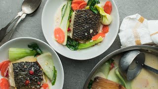 Thai Fish Curry with Sea Bass Coconut Milk and Vegetables [upl. by Earas]