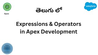 11 Expressions amp Operators in Apex Development  Salesforce In Telugu [upl. by Mcafee]