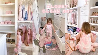 ORGANIZING MY CLOSET WITH A TODDLER👚CLOSET CLEAN OUT VLOG👡 [upl. by Atterys67]