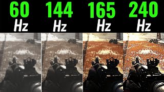 Warzone 30Hz vs 60Hz vs 75Hz vs 144Hz vs 165Hz vs 240Hz vs 360Hz [upl. by Ludba]