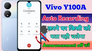 how to auto call record in vivo y100a vivo y100a call recording setting [upl. by Chev]