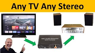 One Adapter for Any TV To Any Stereo 3 Easy Steps to Great TV Sound [upl. by Urba]