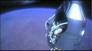 Felix Baumgartner world record supersonic skydive complete footage unaltered capture HD [upl. by Dorran]