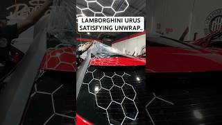 We UnWrapped This Urus🔥 lamborghini urus custom unwrap transformation satisfying shorts [upl. by Abeu]