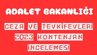 ADALET BAKANLIĞI✅CTE PERSONEL KONTENJAN DAĞILIMI 2023 [upl. by Rosel]