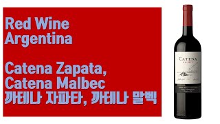 아르헨티나 레드 와인  까테나 자파타 까테나 말벡 Catena Zapata Catena Cabernet Malbec 2020 [upl. by Newo]