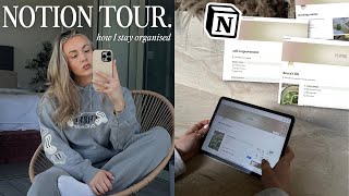 how I stay organised amp productive  Notion tour aesthetic amp beginner tutorial 🌿 [upl. by Kcyrred585]