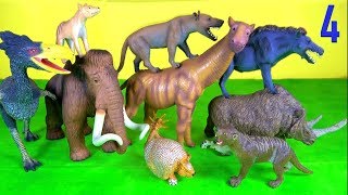 Learn PREHISTORIC ANIMALS Woolly Mammoth Rhino Marsupial Lion [upl. by Sakram951]