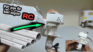 I made a boat engine from PVC pipe material and makeshift equipment RC boat 💯 [upl. by Elimac]