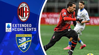 AC Milan vs Frosinone  Extended Highlights  Serie A  CBS Sports Golazo [upl. by Mccutcheon]