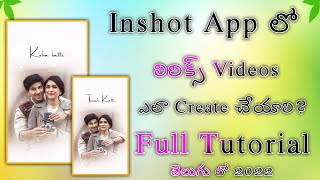 How to Create Lyrics Video In Inshot App TeluguInshot Lyrics Video Editing [upl. by Tnilf]