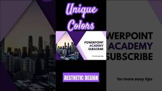 How to add UNIQUE colors to powerpoint presentation design ppt powerpoint [upl. by Ori]