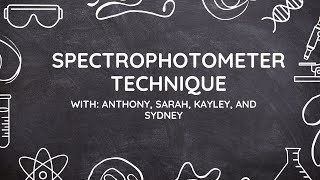 Spectrophotometer Technique [upl. by Josie563]