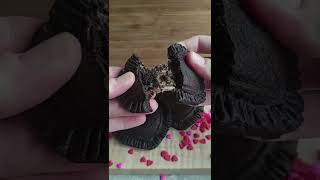 Molded chocolate Valentine Ruffle Heart cookies with caramel center [upl. by Matti]