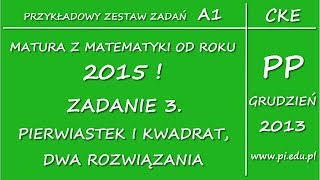 Zadanie 3 Matura z matematyki od 2015 PP Arkusz A1 CKE Potęgi [upl. by Harv]